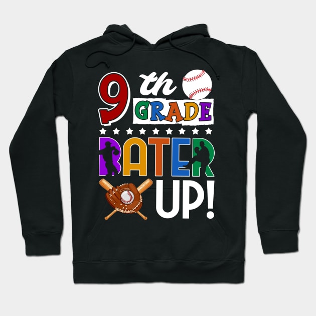 9th Grade Batter-up! Baseball Back to School Hoodie by Bensonn